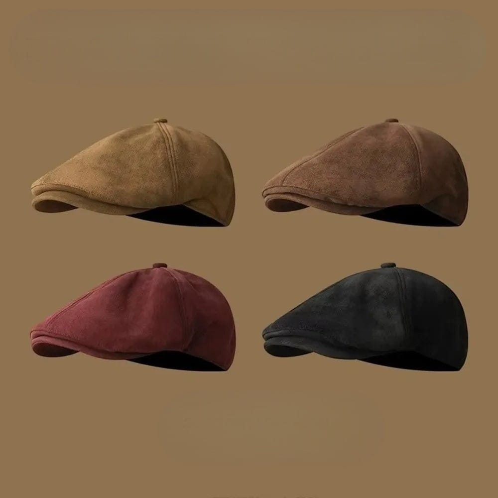 Le Comptoir du Chapeau Béret Newsboy Daim Rétro Ajustable