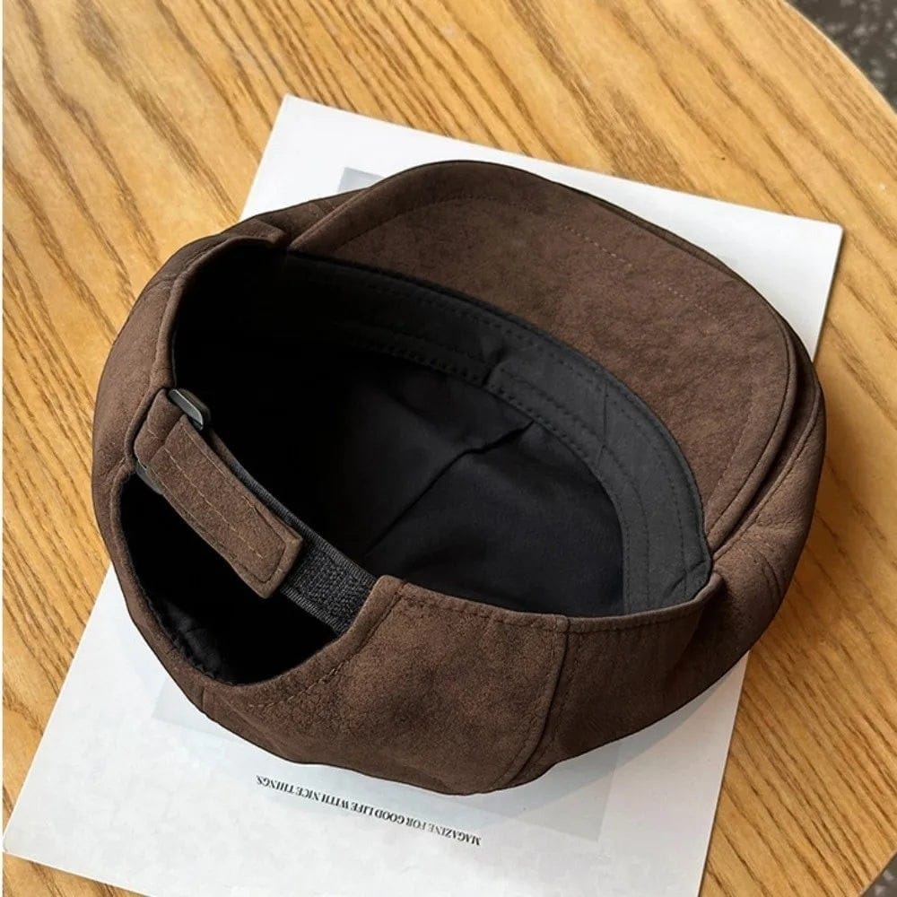 Le Comptoir du Chapeau Béret Newsboy Daim Rétro Ajustable