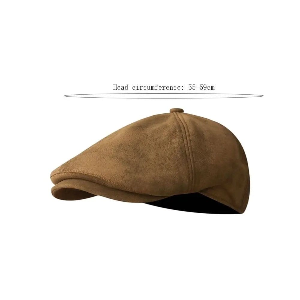 Le Comptoir du Chapeau Béret Newsboy Daim Rétro Ajustable