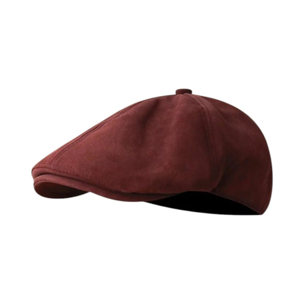 Le Comptoir du Chapeau Vin Rouge Béret Newsboy Daim Rétro Ajustable
