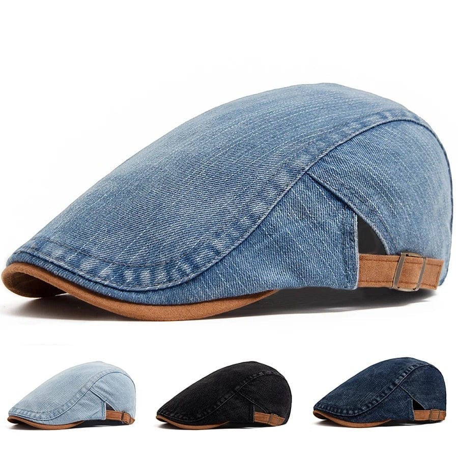 Le Comptoir du Chapeau Béret Newsboy Denim Bicolore