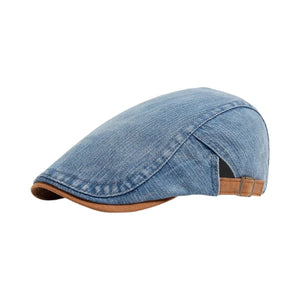 Le Comptoir du Chapeau Bleu Béret Newsboy Denim Bicolore