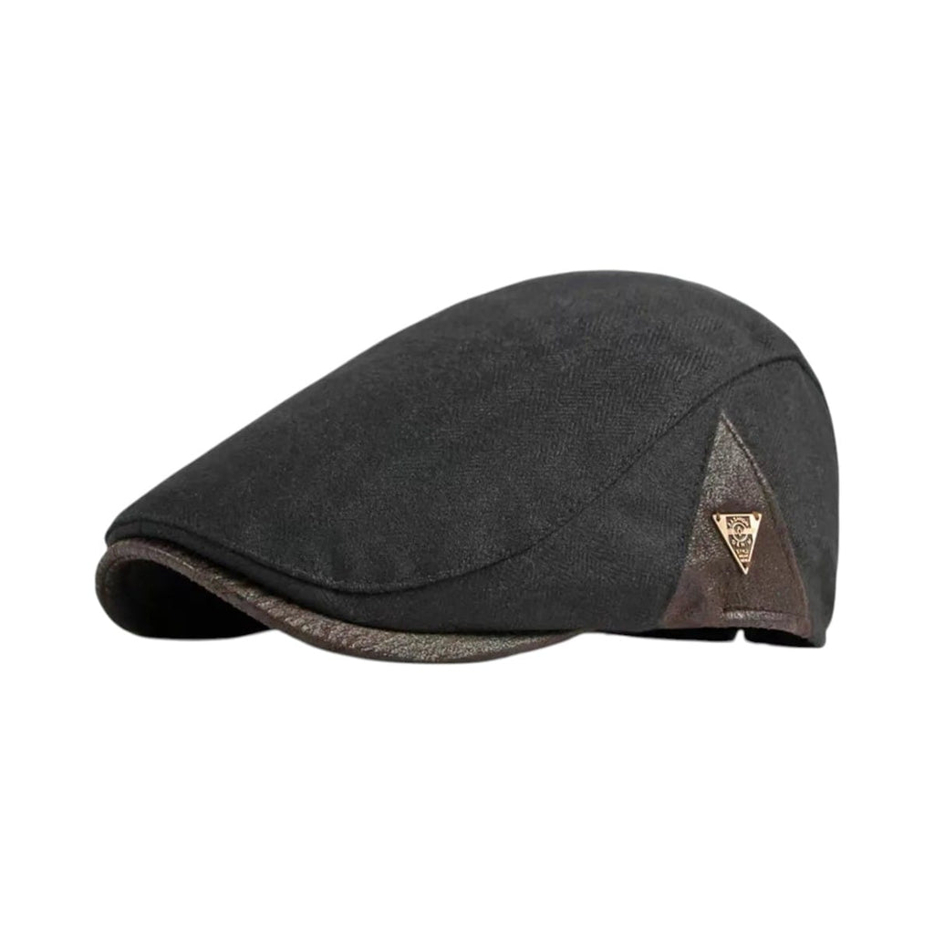 Le Comptoir du Chapeau Noir Béret Newsboy Étiquette Triangle Peintre