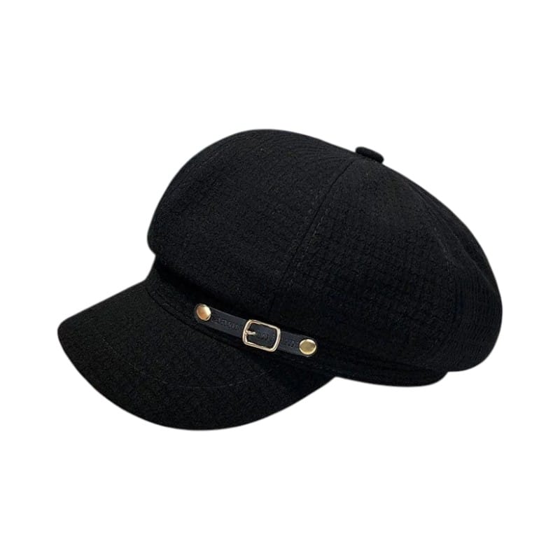 Le Comptoir du Chapeau Noir / 54-58 cm Béret Newsboy Octogonal Hiver Femme