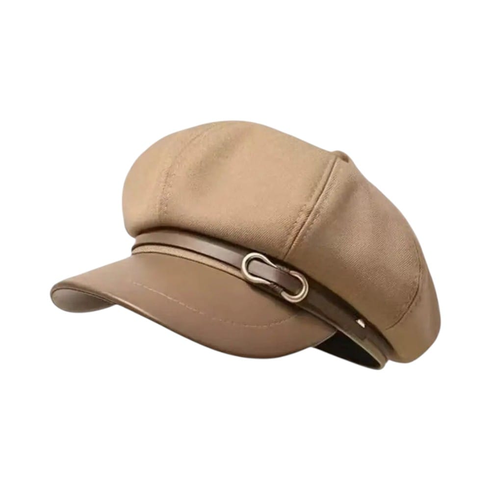 Le Comptoir du Chapeau Marron Clair Béret Newsboy Rétro Style Grande Tête