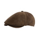 Le Comptoir du Chapeau Marron Béret Newsboy Simili-Cuir Rétro Vintage