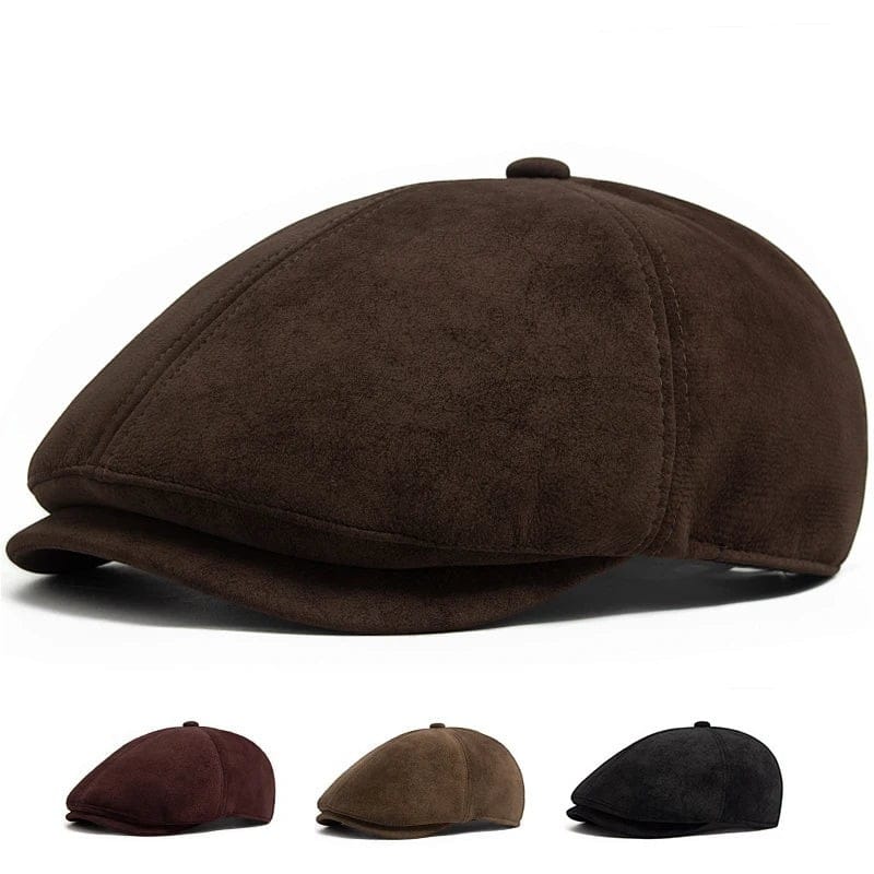 Le Comptoir du Chapeau Béret Newsboy Simili-Cuir Rétro Vintage