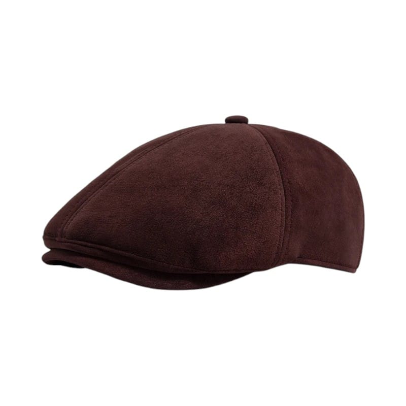 Le Comptoir du Chapeau Bordeaux Béret Newsboy Simili-Cuir Rétro Vintage