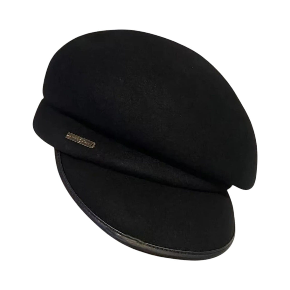 Le Comptoir du Chapeau Noir Béret Newsboy Vintage Bord PU Réglable