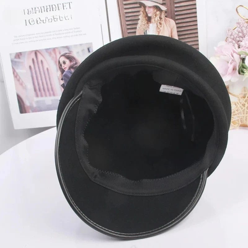 Le Comptoir du Chapeau Béret Newsboy Vintage Bord PU Réglable