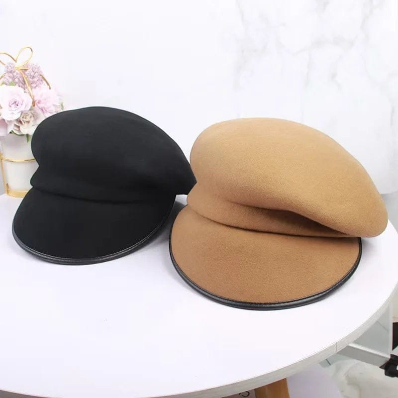Le Comptoir du Chapeau Béret Newsboy Vintage Bord PU Réglable