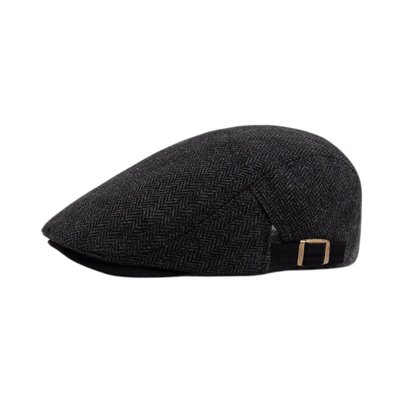 Le Comptoir du Chapeau Noir Béret Newsboy Vintage Homme