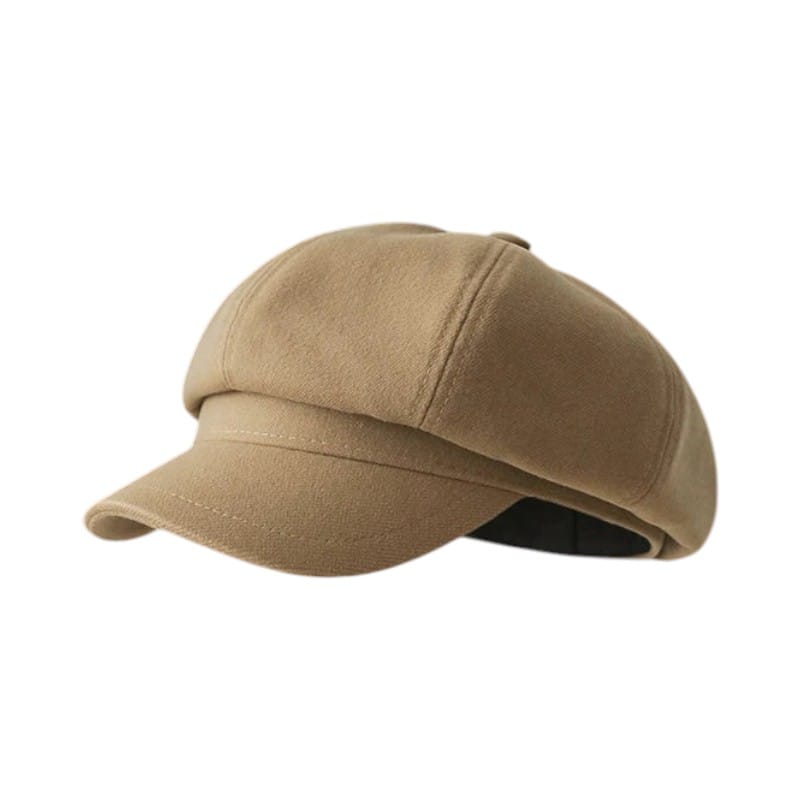 Le Comptoir du Chapeau Marron Clair Béret Octogonal Femme Vintage