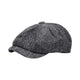 Le Comptoir du Chapeau Gris Foncé / 54-62CM Béret Peaky Blinders Rétro Octogonal