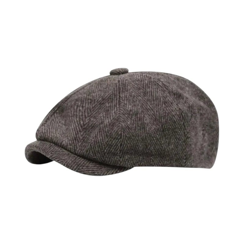 Le Comptoir du Chapeau Marron Foncé / 54-62CM Béret Peaky Blinders Rétro Octogonal