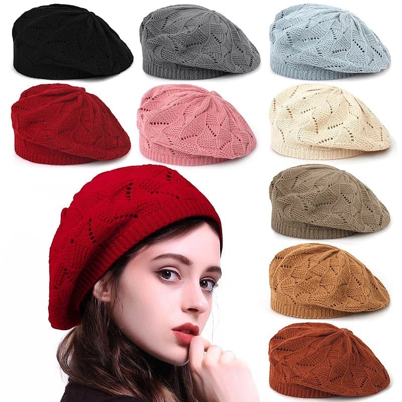 Le Comptoir du Chapeau Béret Tricot Fin Femme Parisien Multicolore