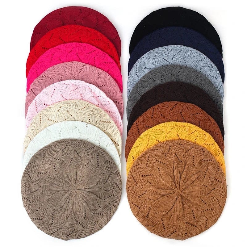 Le Comptoir du Chapeau Béret Tricot Fin Femme Parisien Multicolore