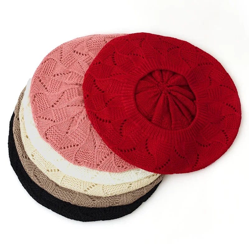 Le Comptoir du Chapeau Béret Tricot Fin Femme Parisien Multicolore