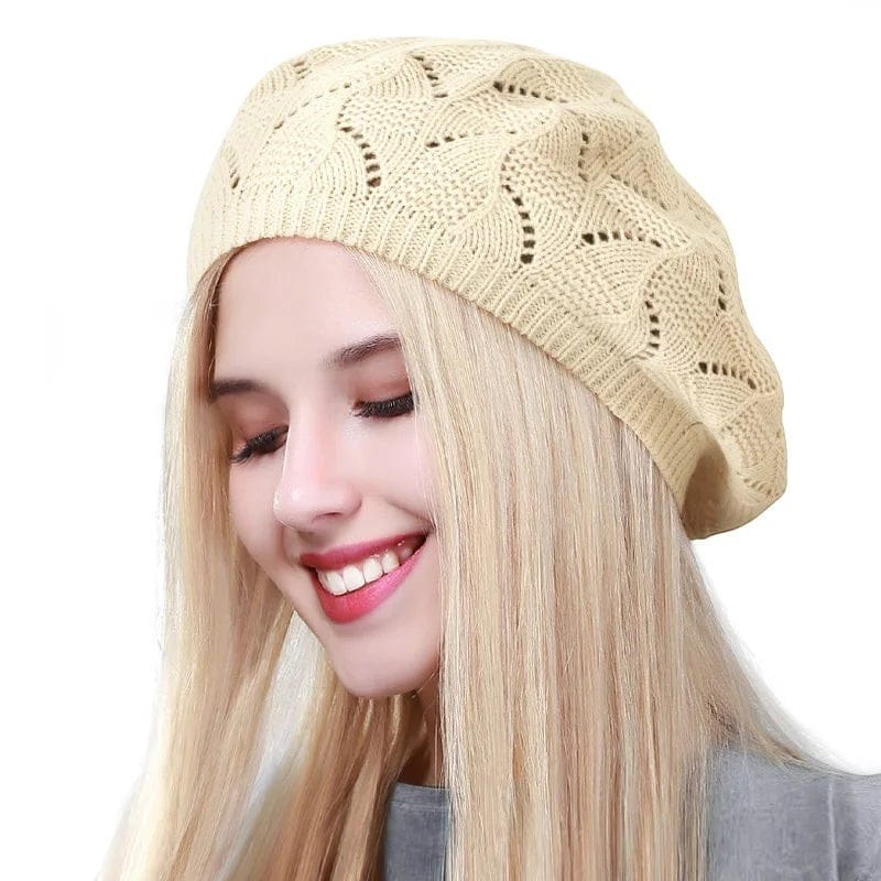 Le Comptoir du Chapeau Béret Tricot Fin Femme Parisien Multicolore
