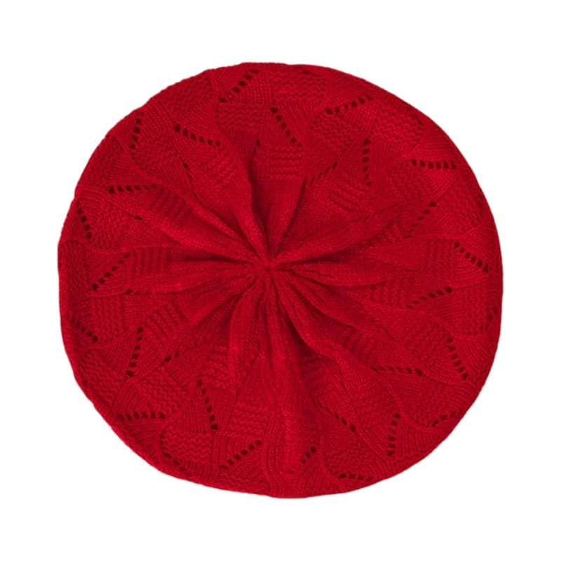 Le Comptoir du Chapeau Bordeaux Béret Tricot Fin Femme Parisien Multicolore