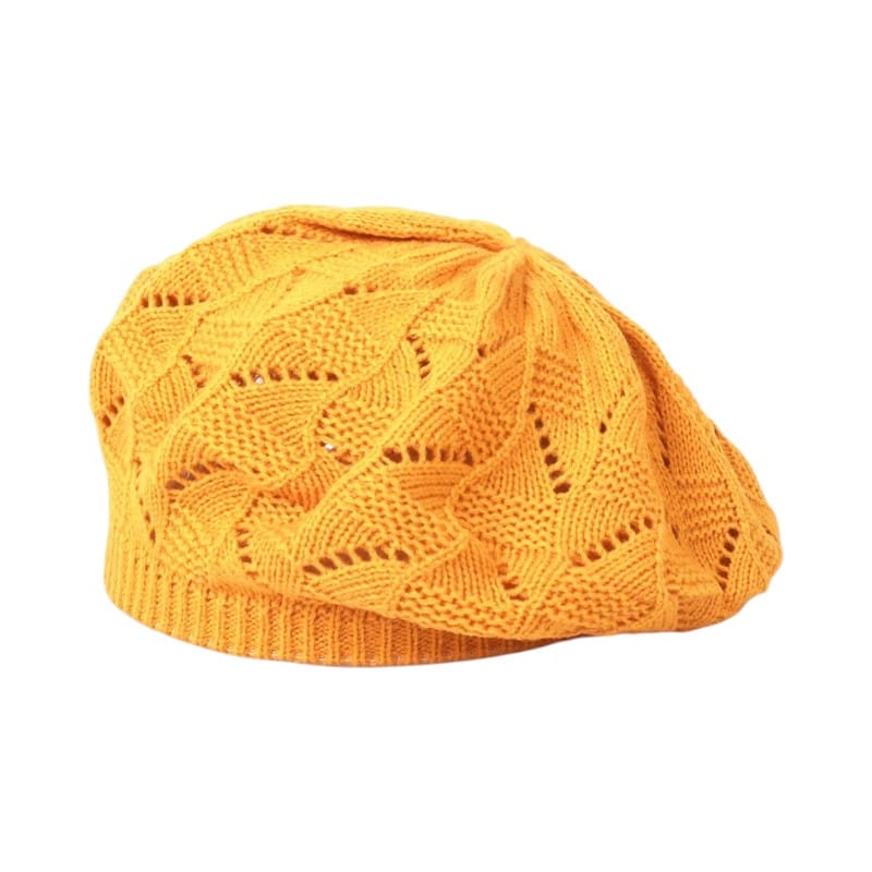 Le Comptoir du Chapeau Jaune Béret Tricot Fin Femme Parisien Multicolore