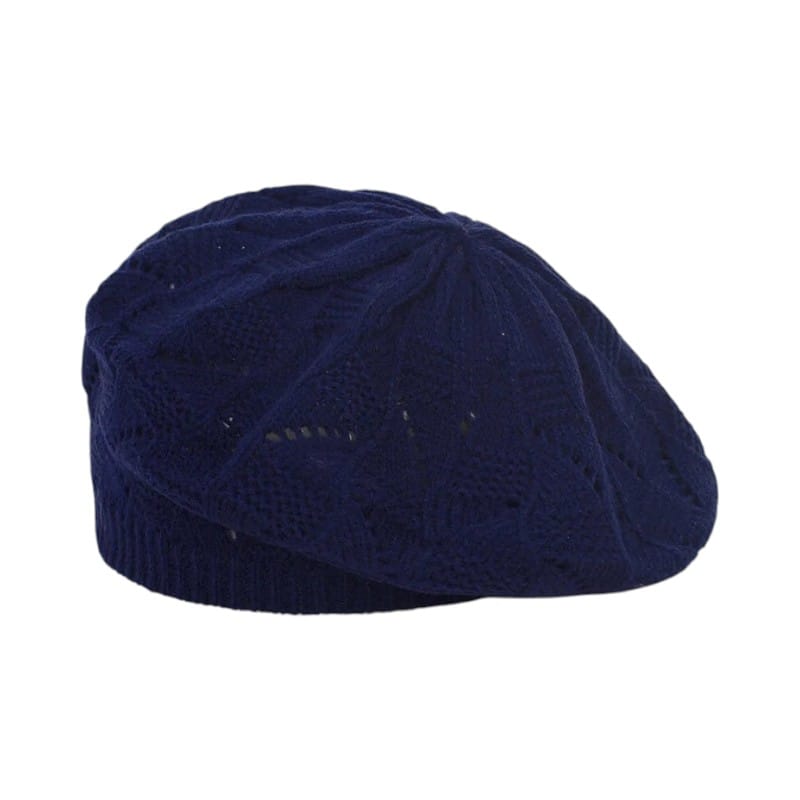 Le Comptoir du Chapeau Marine Béret Tricot Fin Femme Parisien Multicolore