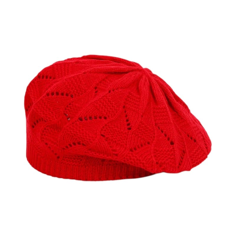 Le Comptoir du Chapeau Rouge Béret Tricot Fin Femme Parisien Multicolore