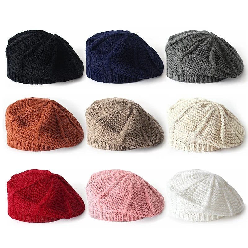 Le Comptoir du Chapeau Béret Tricoté Couleur Unie Femme