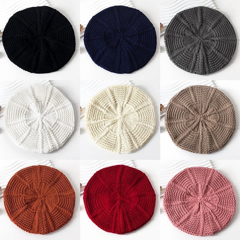 Le Comptoir du Chapeau Béret Tricoté Couleur Unie Femme