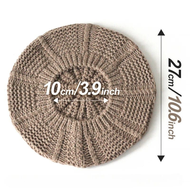 Le Comptoir du Chapeau Béret Tricoté Couleur Unie Femme
