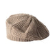 Le Comptoir du Chapeau Marron Béret Tricoté Couleur Unie Femme