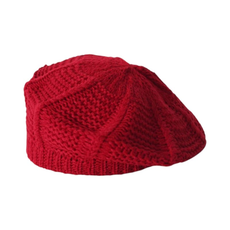 Le Comptoir du Chapeau Rouge Béret Tricoté Couleur Unie Femme