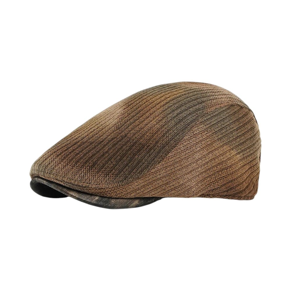 Le Comptoir du Chapeau Marron Béret Tricoté Tie-Dye Rétro Mixte