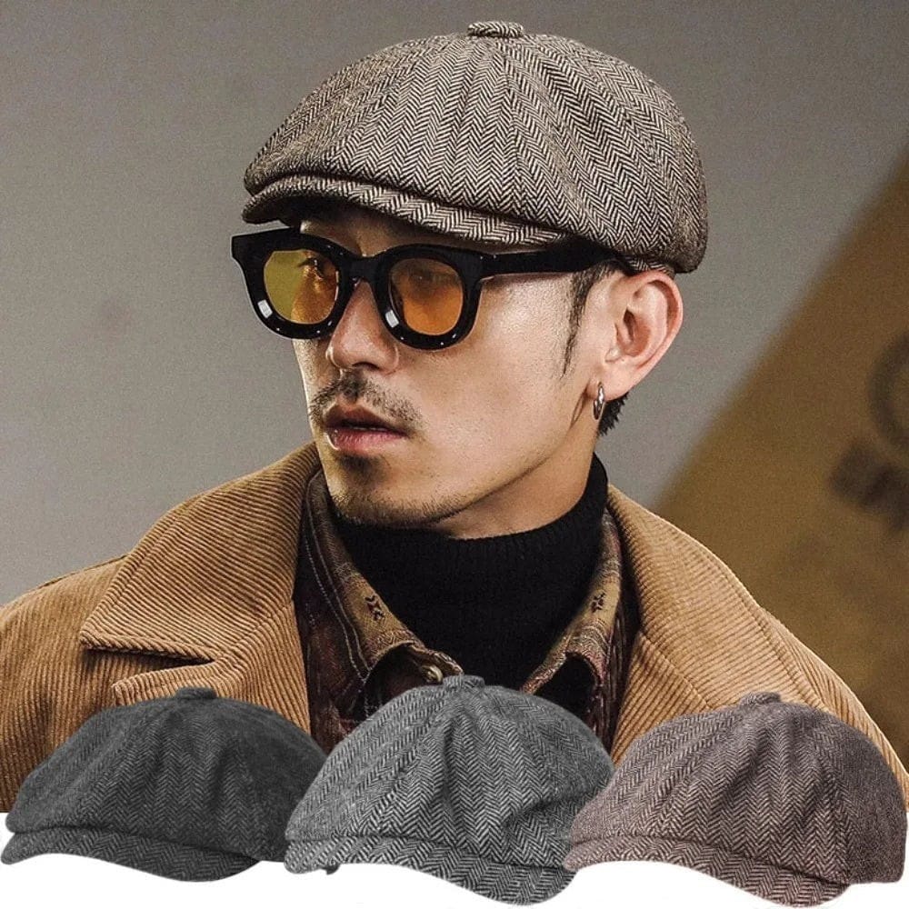 Le Comptoir du Chapeau Béret Tweed Peintre Britannique Vintage