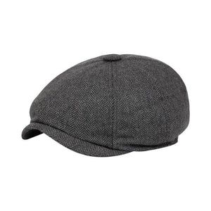 Le Comptoir du Chapeau Gris Foncé Béret Tweed Peintre Britannique Vintage