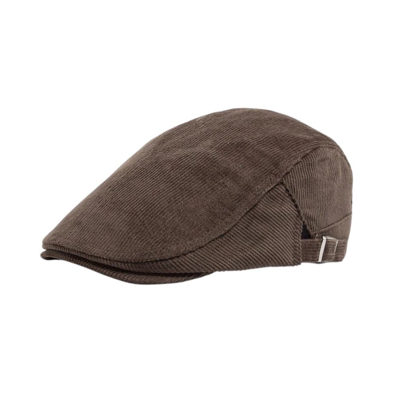 Le Comptoir du Chapeau Café Béret Velours Côtelé Vintage Réversible
