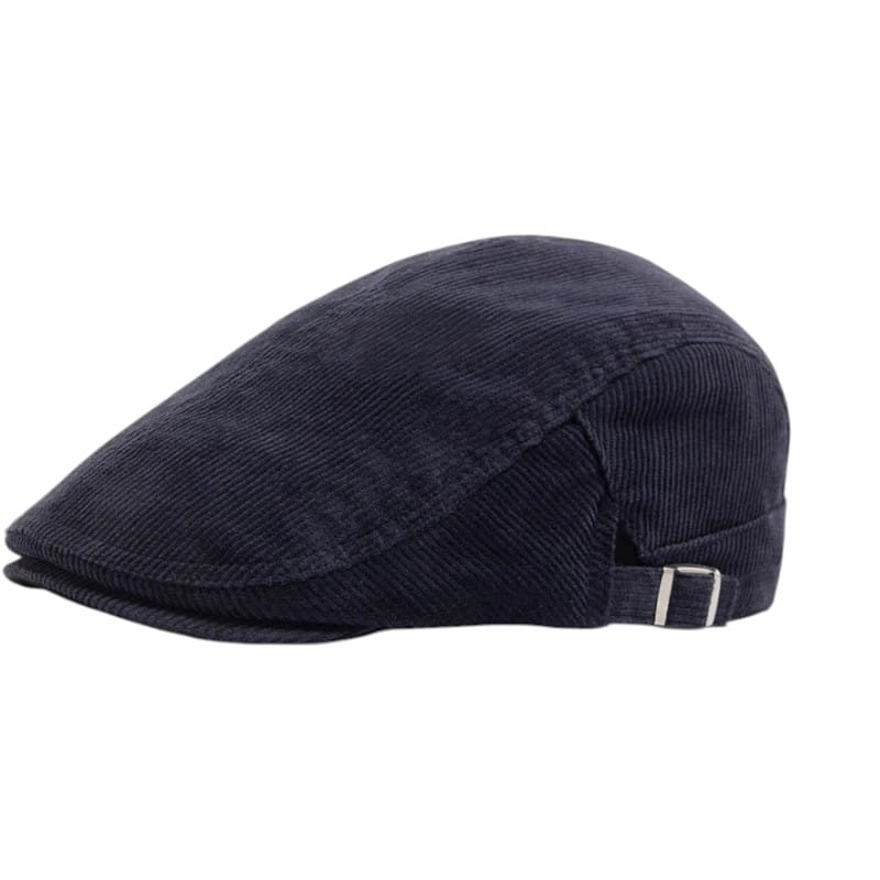 Le Comptoir du Chapeau Marine Béret Velours Côtelé Vintage Réversible