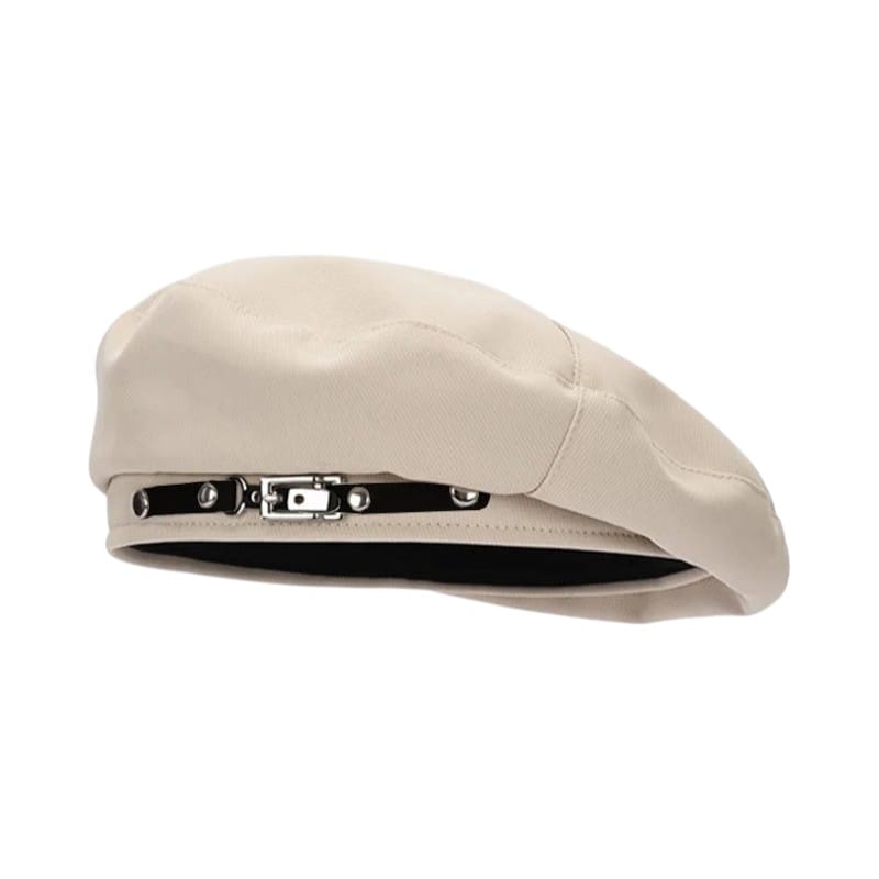 Le Comptoir du Chapeau Beige Béret Vintage Coton Femme Ajustable