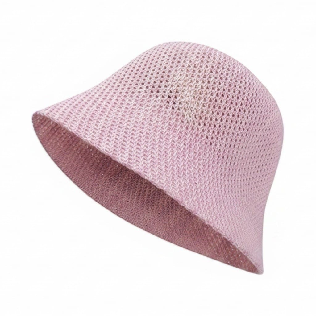 Le Comptoir du Chapeau Rose Bob Ajouré Respirant Femme Été