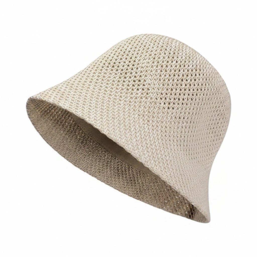 Le Comptoir du Chapeau Beige Bob Ajouré Respirant Femme Été Image