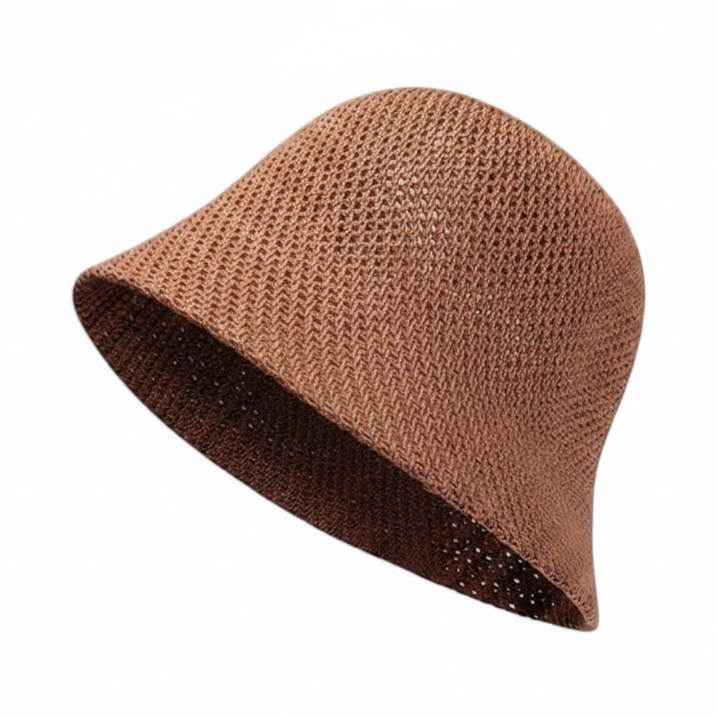 Le Comptoir du Chapeau Caramel Bob Ajouré Respirant Femme Été