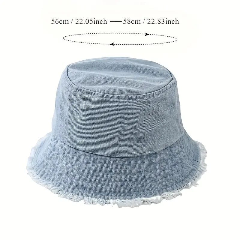 Le Comptoir du Chapeau Bob Denim Effiloché Casual
