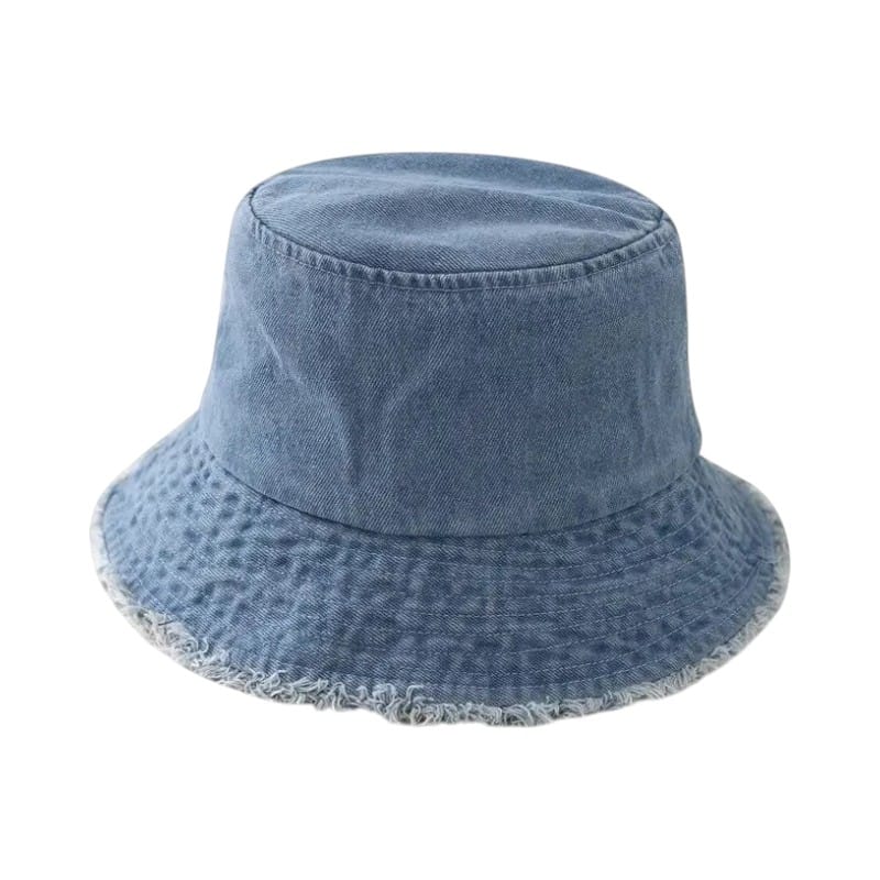 Le Comptoir du Chapeau Bleu Ciel Bob Denim Effiloché Casual