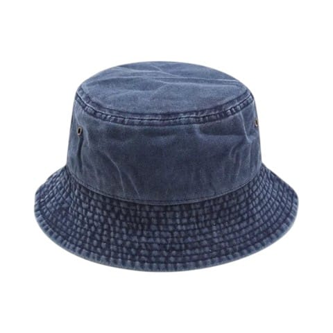 Le Comptoir du Chapeau Marine / 55-58 cm Bob Denim Vintage Panama