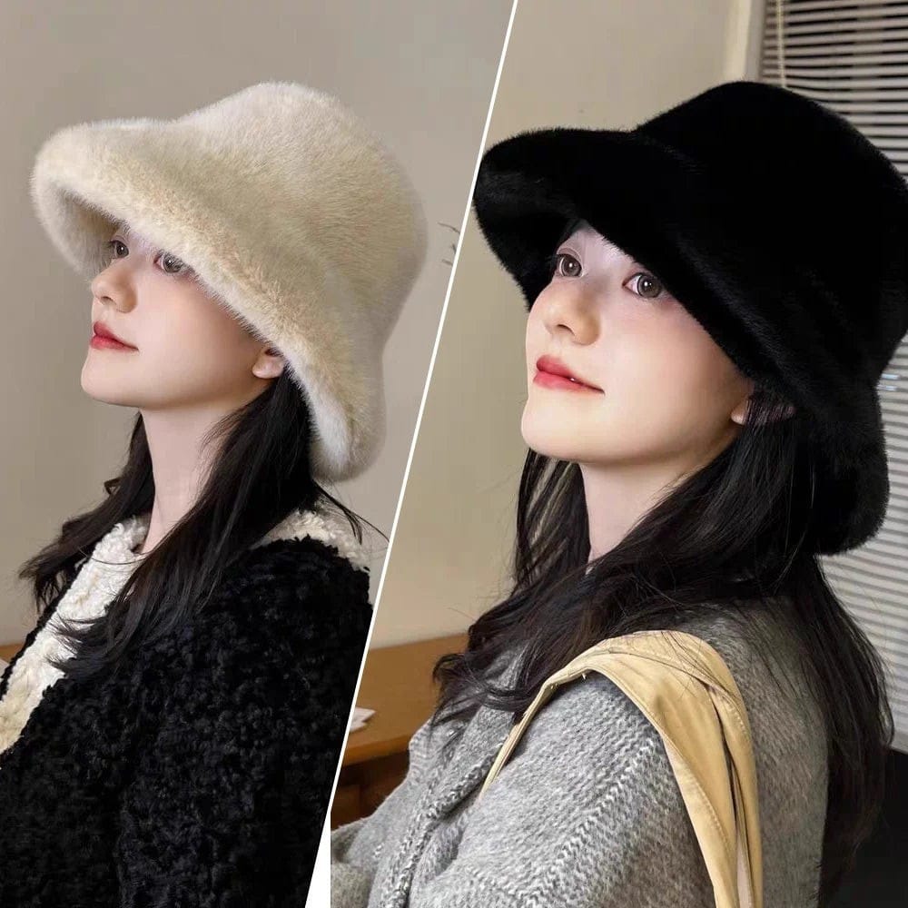 Le Comptoir du Chapeau Bob Fourrure Peluche Oreilles Femme