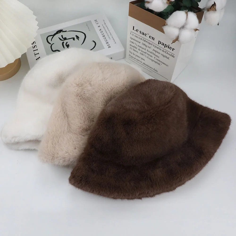 Le Comptoir du Chapeau Bob Fourrure Peluche Oreilles Femme