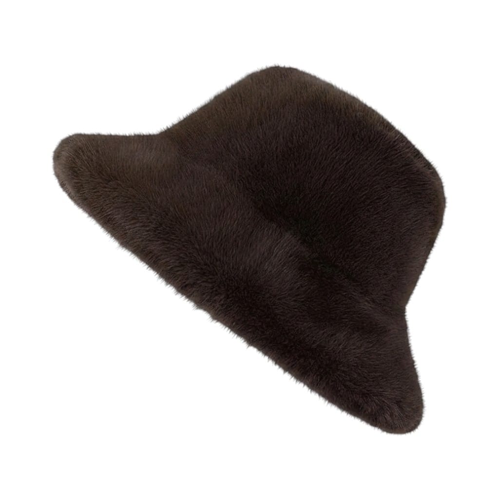 Le Comptoir du Chapeau Marron Foncé Bob Fourrure Peluche Oreilles Femme