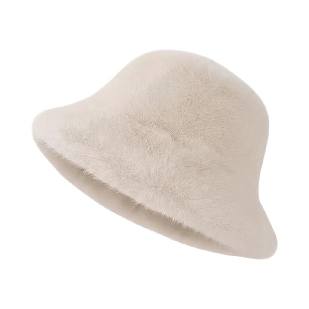 Le Comptoir du Chapeau Beige Bob Fourrure Peluche Oreilles Femme