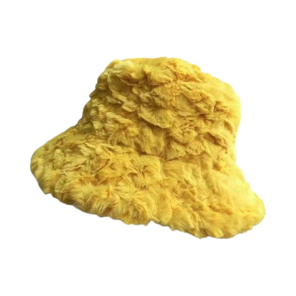 Le Comptoir du Chapeau Jaune Bob Peluche Mixte Chaud Image