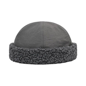 Le Comptoir du Chapeau Gris Bonnet Agneau Docker Hiver